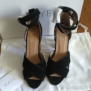 Black suede RAYE heeled sandels